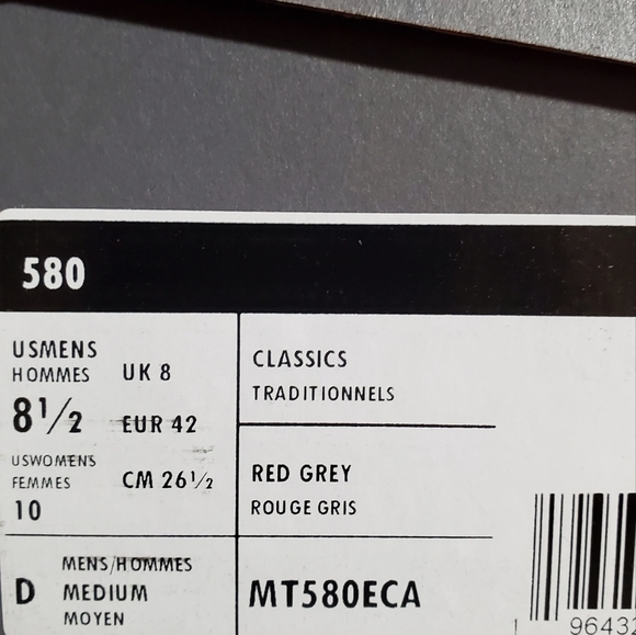 New Balance 580 Unisex MT580ECA Washed Burgundy - Picture 9 of 11